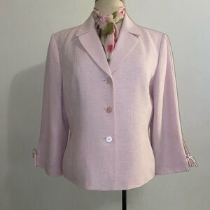 Kasper Women's Light Pink Blazer with scarf